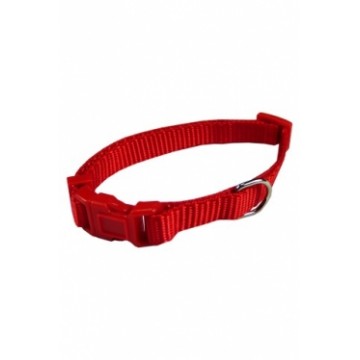 Collare regolabile in nylon, 10 mm x 20 - 30 cm, colore rosso