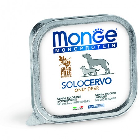 MONGE CANE MONOPROTEICO CERVO gr 150 (6 vaschette)